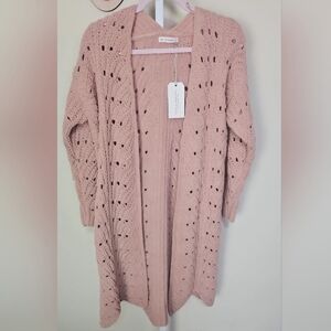 moon & madison Dusty Pink Knit Cardigan